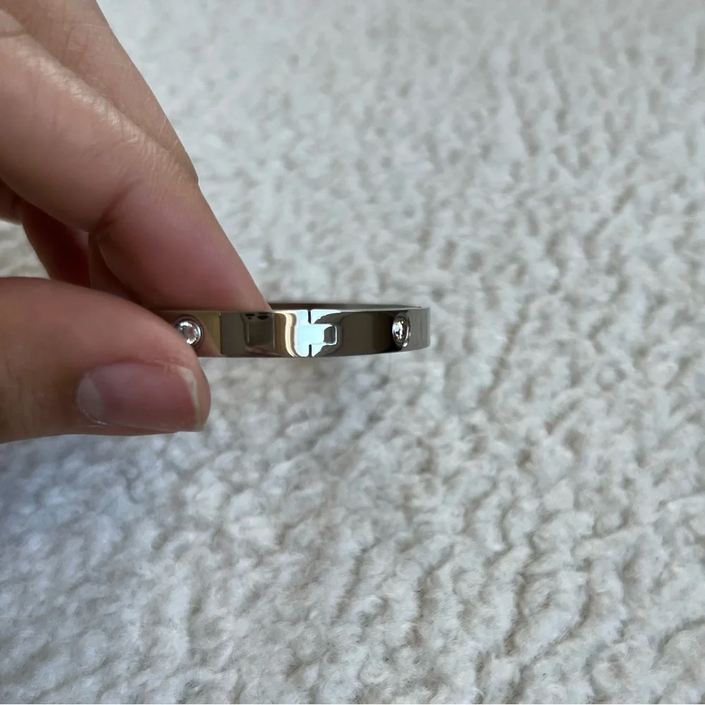 Stainless Steel Multi Color Stone love Bracelet | Silver - Picture 4 of 5